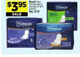 Dollar General Breeze Ultra Thin Maxi Pads or Overnight offer