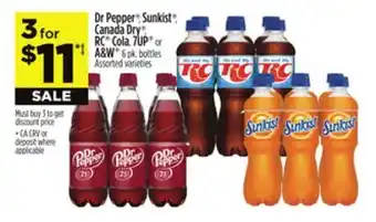 Dollar General Dr Pepper , Sunkist , Canada Dry , RC Cola, 7UP or A & W offer