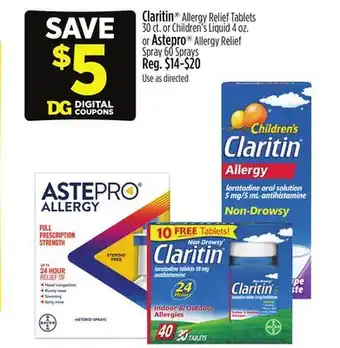 Dollar General Claritin or Astepro offer
