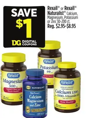 Dollar General Rexall or Rexall Naturalist offer
