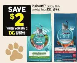 Dollar General Purina ONE Cat Food offer