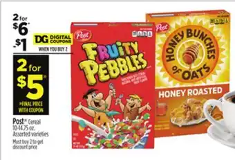 Dollar General Post Cereal offer