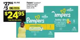 Dollar General Pampers Baby-Dry Super Diapers offer
