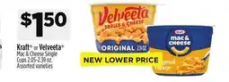 Dollar General Kraft or Velveeta Mac & Cheese Single Cups offer