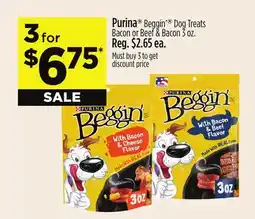 Dollar General Purina Beggin' Dog Treats Bacon or Beef & Bacon offer