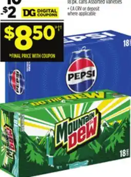Dollar General Pepsi or Mountain Dew offer