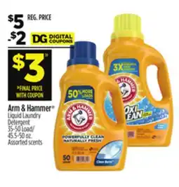 Dollar General Arm & Hammer Liquid Laundry Detergent offer