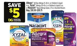 Dollar General Allegra , Xyzal or Nasacort offer