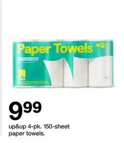 Target up&up 4-pk. 150-sheet paper towels offer