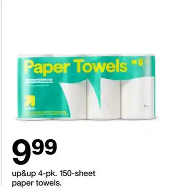 Target up&up 4-pk. 150-sheet paper towels offer