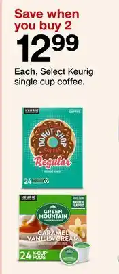 Target Select Keurig single cup coffee offer