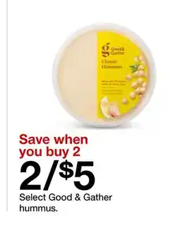 Target Good & Gather Hummus offer