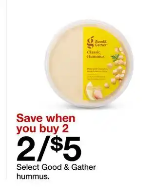 Target Good & Gather Hummus offer