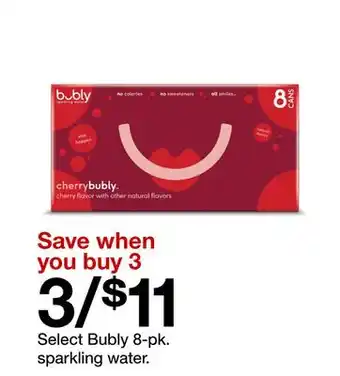 Target Select Bubly 8-pk. sparkling water offer
