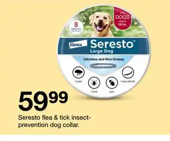 Target Seresto flea & tick insect-prevention dog collar offer
