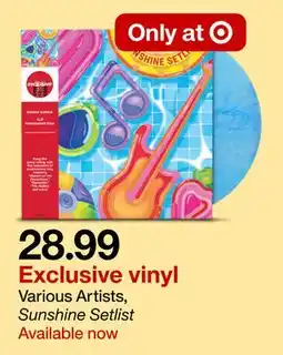 Target vinyl Various Artists, Sunshine Setlist offer