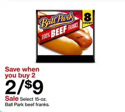 Target Select 15-oz. Ball Park beef franks offer