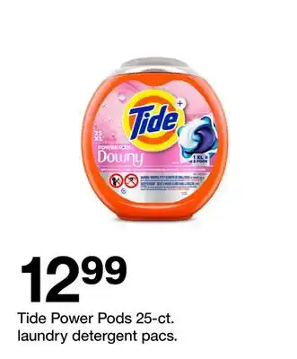 Target Tide Power Pods 25-ct. laundry detergent pacs offer