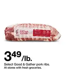 Target Select Good & Gather pork ribs offer