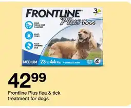 Target Frontline Plus flea & tick treatment for dogs offer