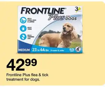 Target Frontline Plus flea & tick treatment for dogs offer