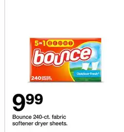 Target Bounce 240-ct. fabric softener dryer sheets offer