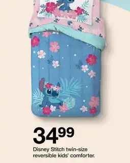 Target Disney Stitch twin-size reversible kids' comforter offer