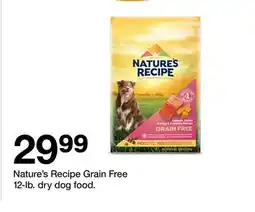 Target Nature's Recipe Grain Free 12-lb. dry dog food offer