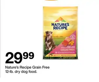 Target Nature's Recipe Grain Free 12-lb. dry dog food offer