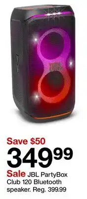 Target JBL PartyBox Club 120 Bluetooth speaker offer