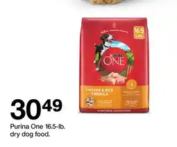 Target Purina One 16.5-lb. dry dog food offer