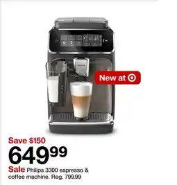 Target Philips 3300 espresso & coffee machine offer