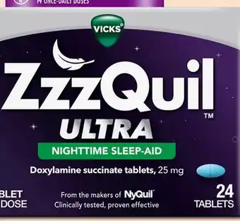 Target ZzzQuil Ultra 24-ct. nighttime sleep-aid tablets offer