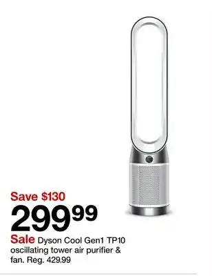 Target Dyson Cool Gen1 TP10 oscillating tower air purifier & fan offer