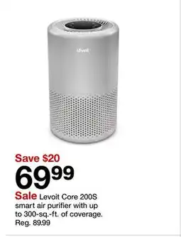 Target Levoit Core 200S smart air purifier with up to 300-sq.-ft. of coverage offer
