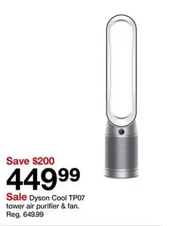 Target Dyson Cool TP07 tower air purifier & fan offer