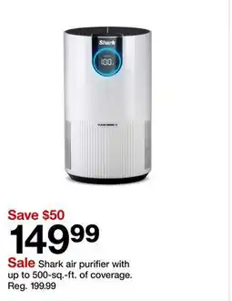 Target Shark air purifier with up to 500-sq.-ft. of coverage offer