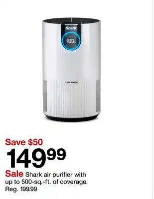 Target Shark air purifier with up to 500-sq.-ft. of coverage offer