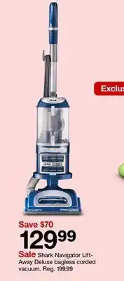 Target Shark Navigator Lift-Away Deluxe bagless corded vacuum offer