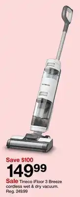 Target Tineco iFloor 3 Breeze cordless wet & dry vacuum offer
