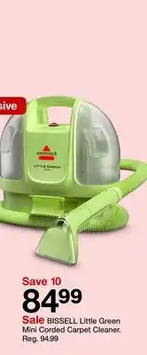 Target Little Green Mini corded Carpet Cleaner offer