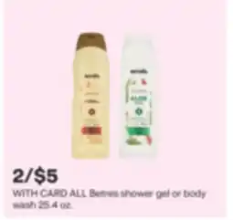 CVS ALL Betres shower gel or body wash 25.4 oz offer