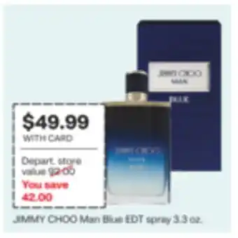 CVS JIMMY CHOO Man Blue EDT spray 3.3 oz offer