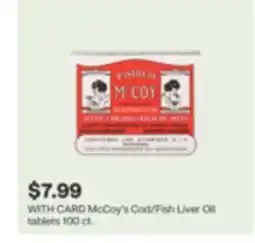 CVS McCoy's Cod/Fish Liver Oil tablets offer