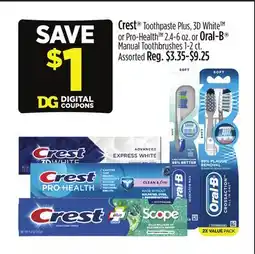 Dollar General Crest or Oral-B offer