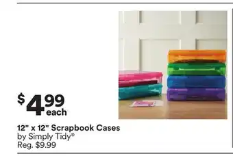 Michaels 12 x 12 Scrapbook Cases by Simply Tidy offer