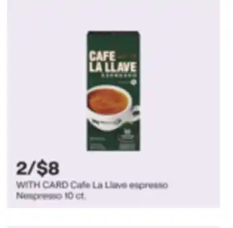 CVS Cafe La Llave espresso Nespresso 10 ct offer