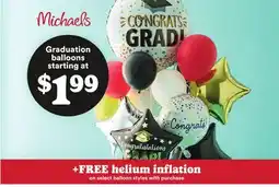 Michaels Graduation balloons offer