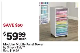 Michaels Modular Mobile Panel Tower by Simply Tidy offer