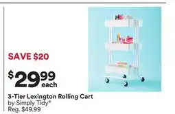 Michaels 3-Tier Lexington Rolling Cart by Simply Tidy offer